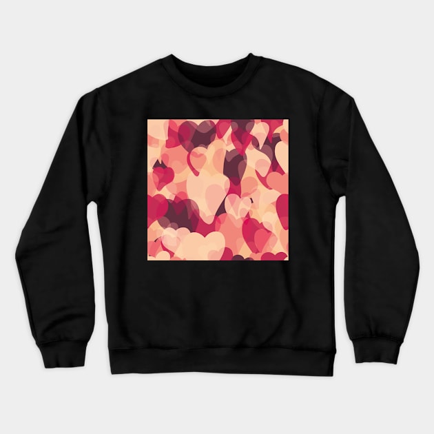 stacked hearts in a symphony of red Crewneck Sweatshirt by nobelbunt